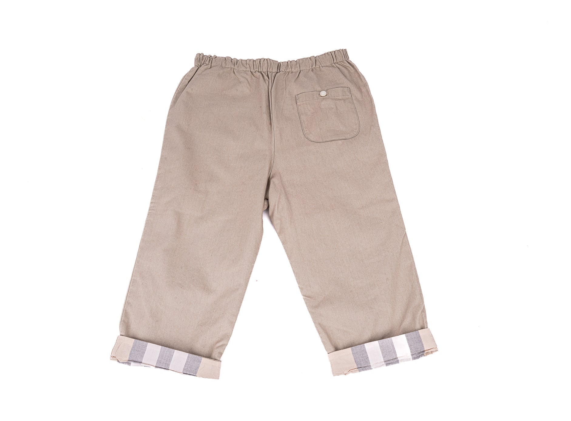 Beige Reversible Trouser