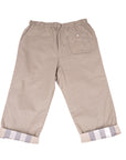 Beige Reversible Trouser
