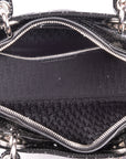 Black Cannage Patent Leather Large Lady Dior Tote