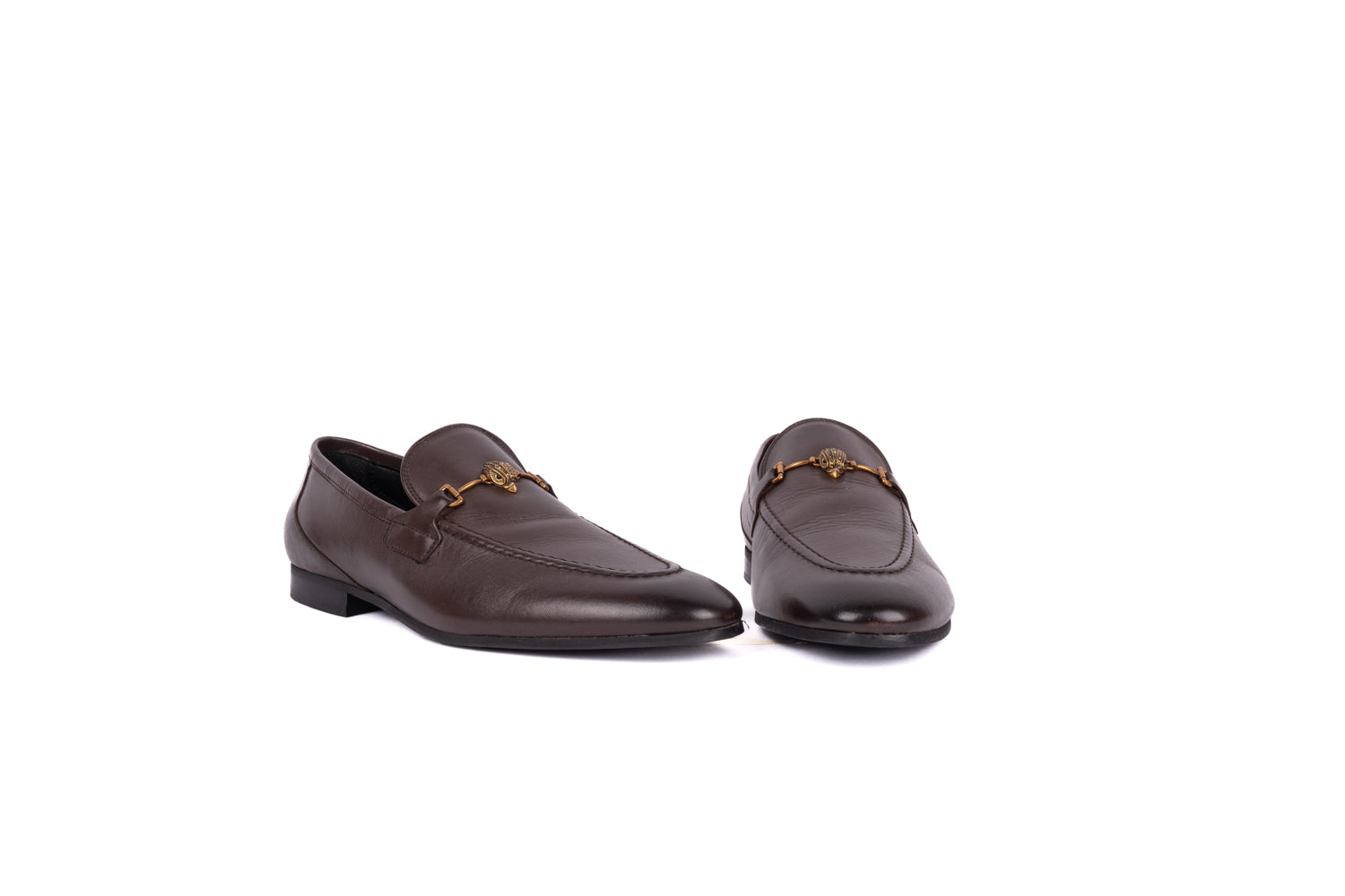 London Eagle Head Embellished Loafers