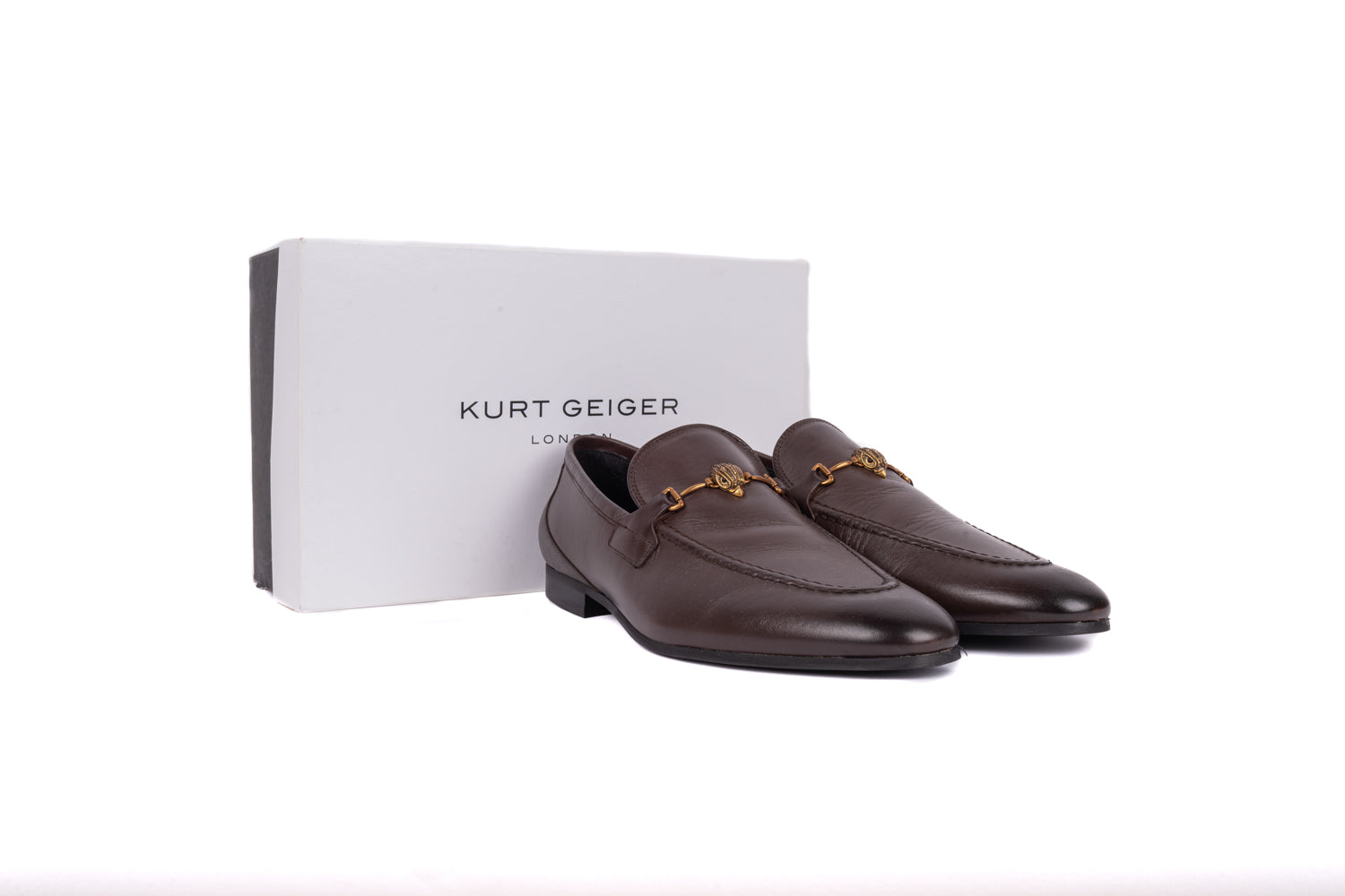 London Eagle Head Embellished Loafers