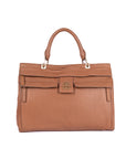 Brown Leather Top Handle Satchel Bag