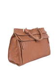 Brown Leather Top Handle Satchel Bag
