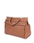 Brown Leather Top Handle Satchel Bag
