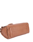 Brown Leather Top Handle Satchel Bag