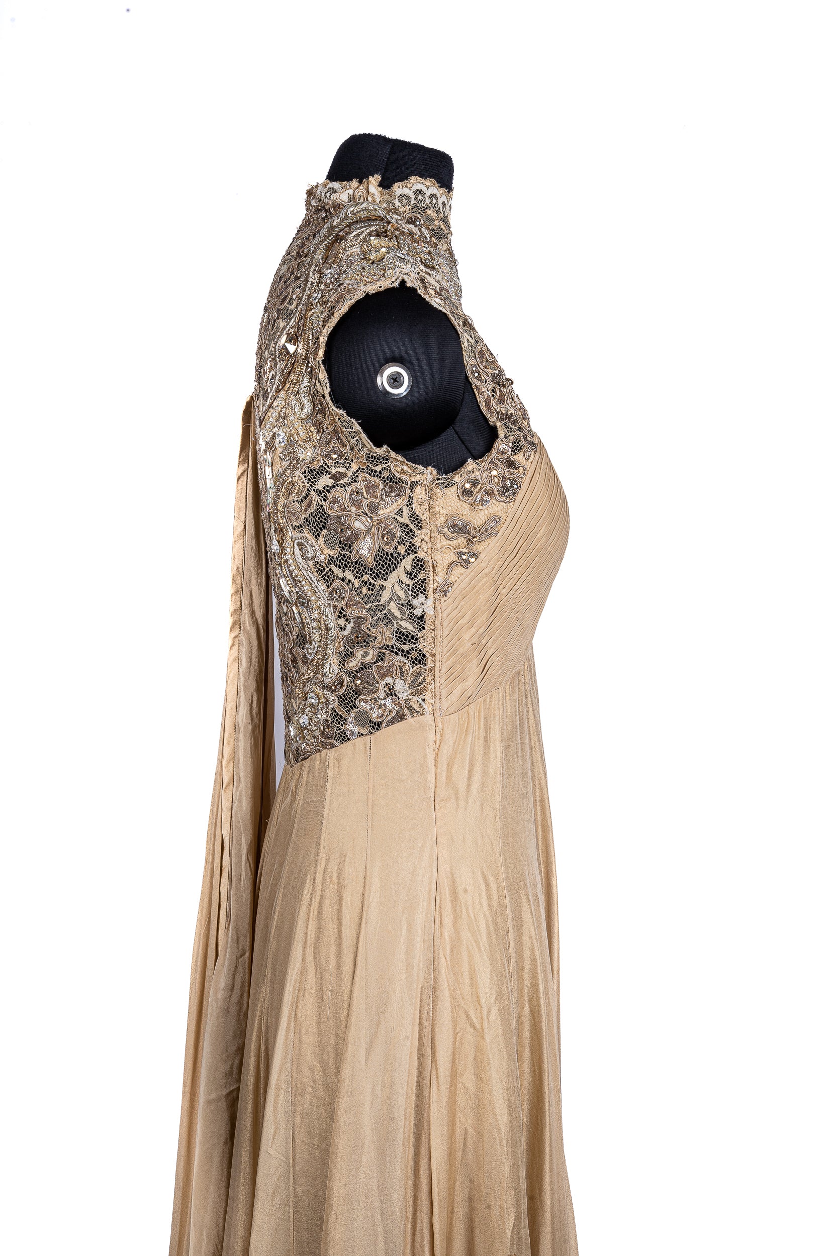 Golden Dress with Pants
