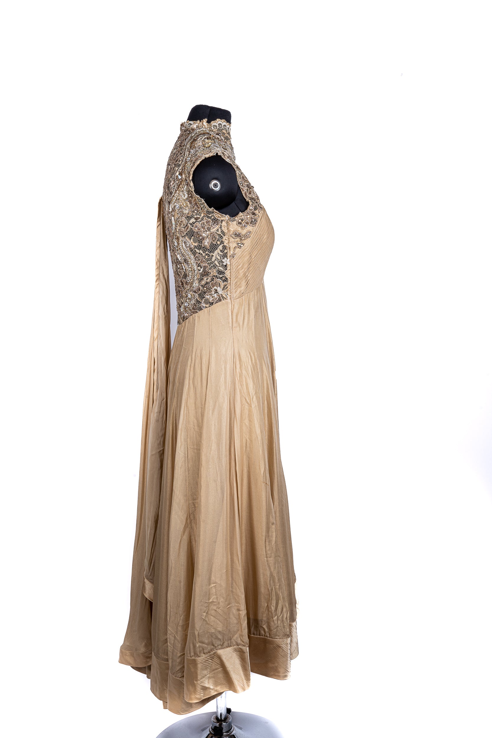 Golden Dress with Pants
