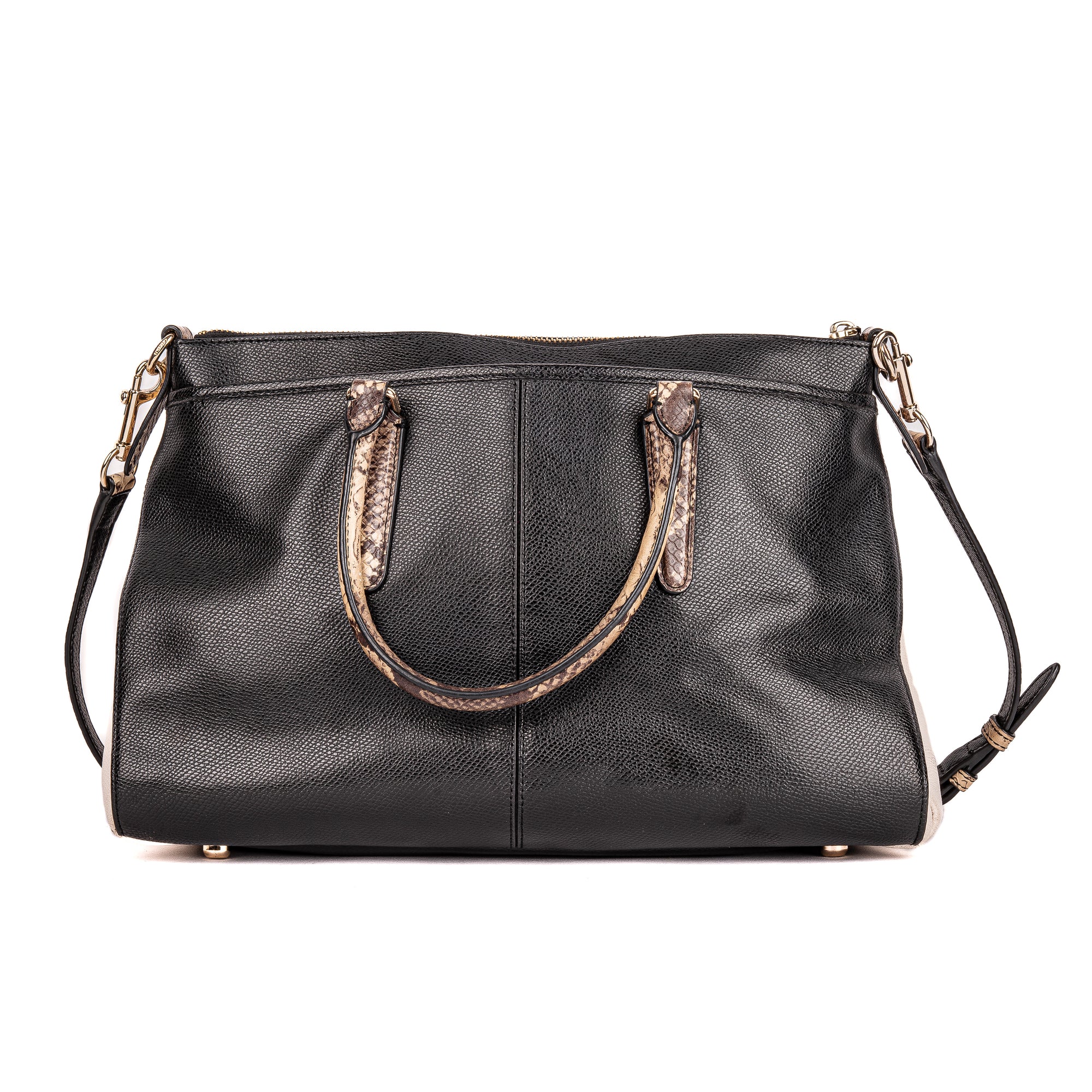 Coach Black & Cream Satchel Bag