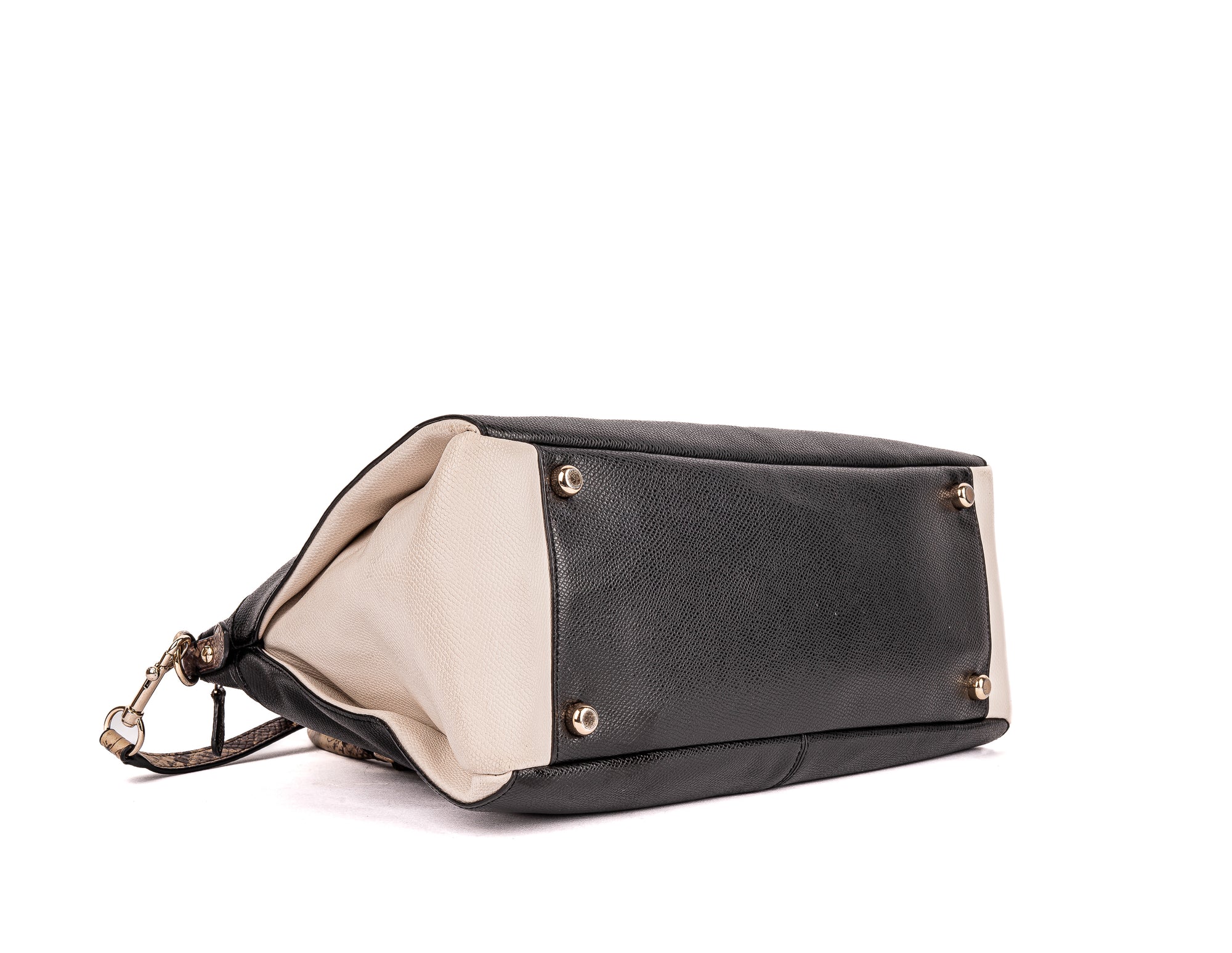 Coach Black & Cream Satchel Bag