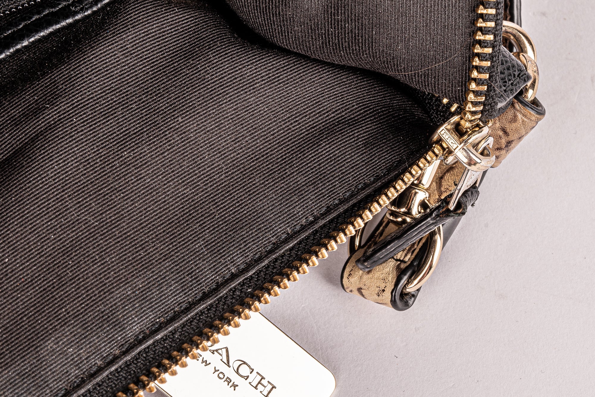 Coach Black & Cream Satchel Bag