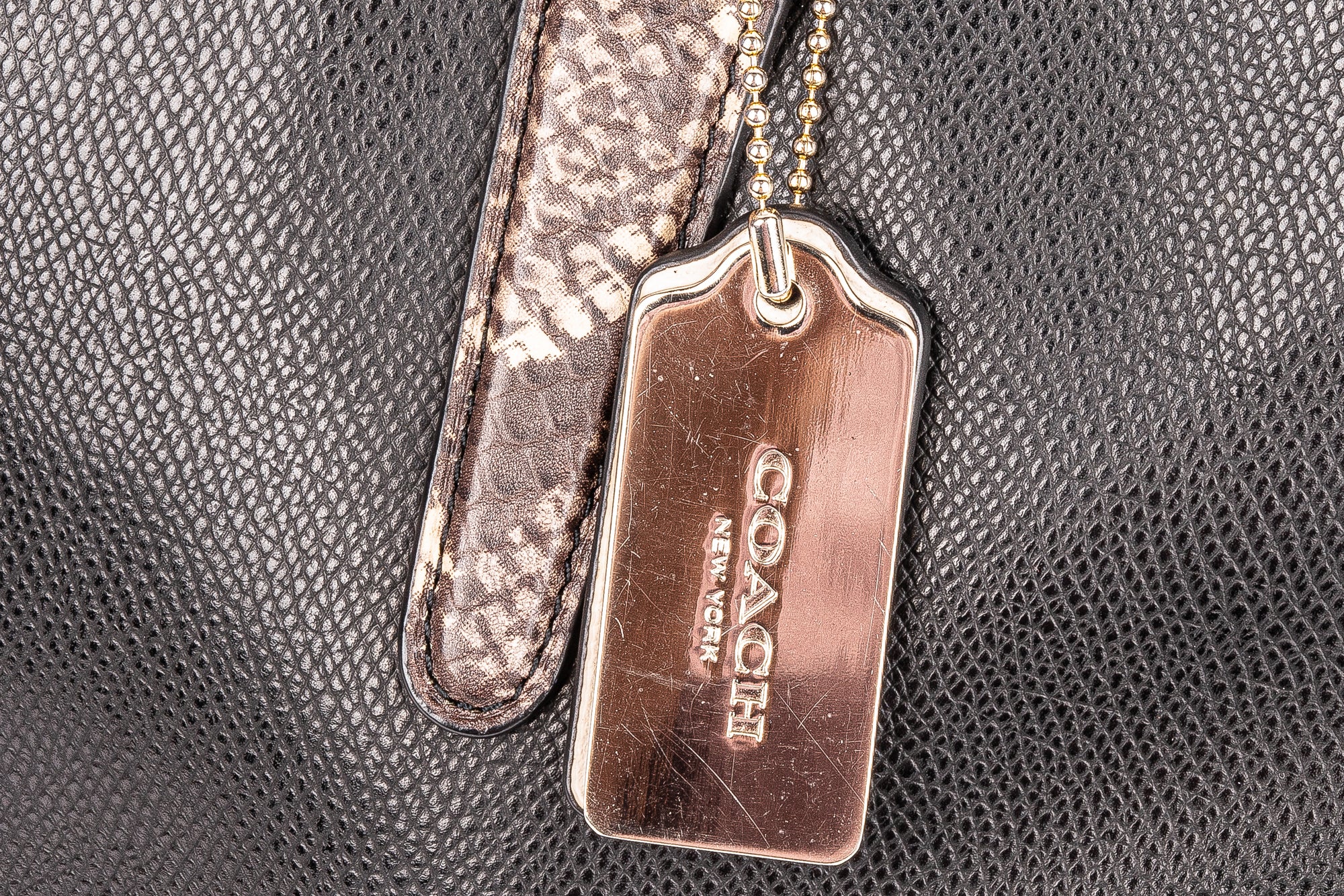 Coach Black & Cream Satchel Bag