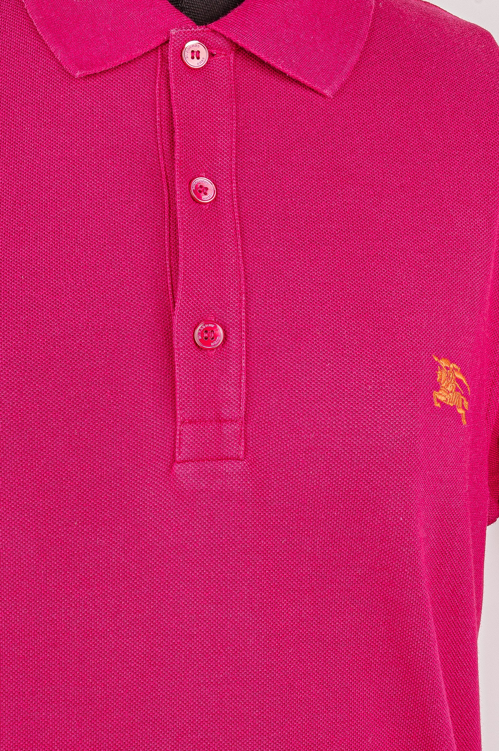 Pink Polo Neck T-Shirt