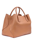 Supple Grained Calfskin Medium Open Bar Tote