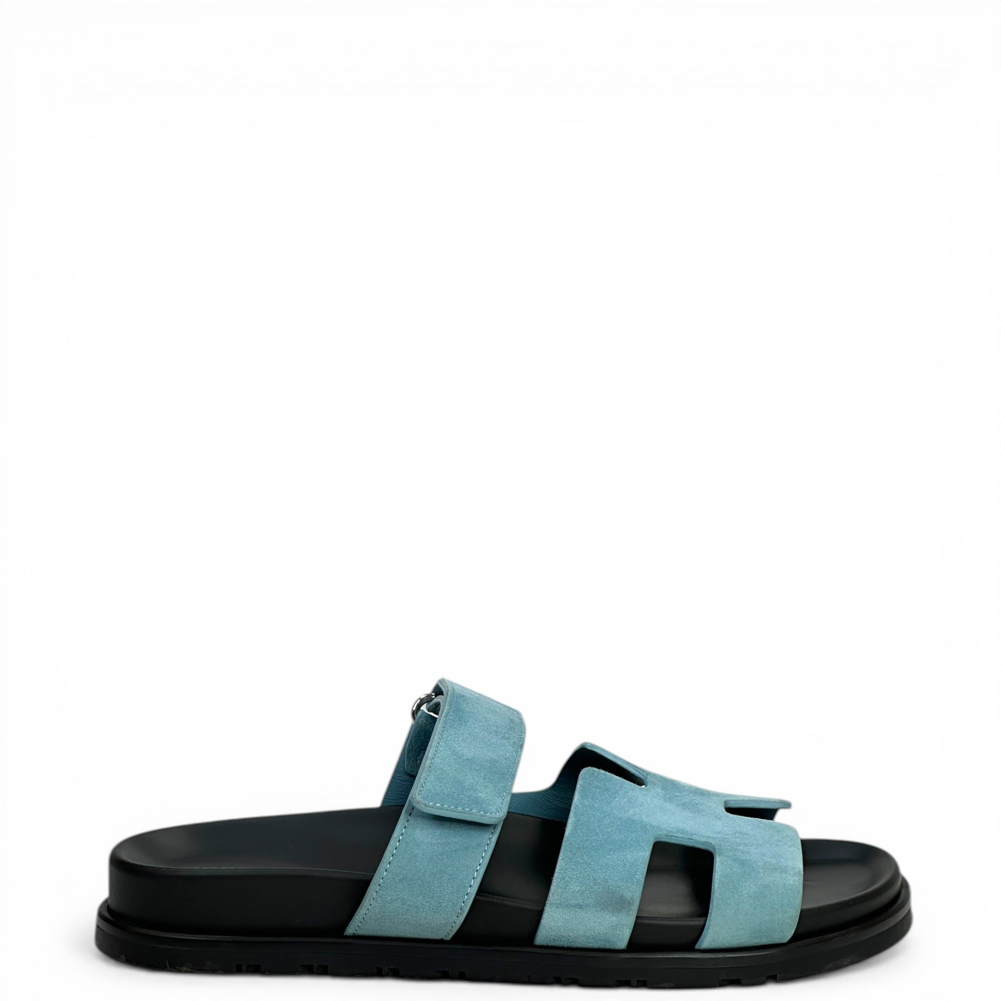 Hermès Chypre Sandals Size EU 36.5 (Bleu Jean)