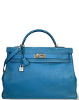Hermès Kelly 40 Blue Togo PHW