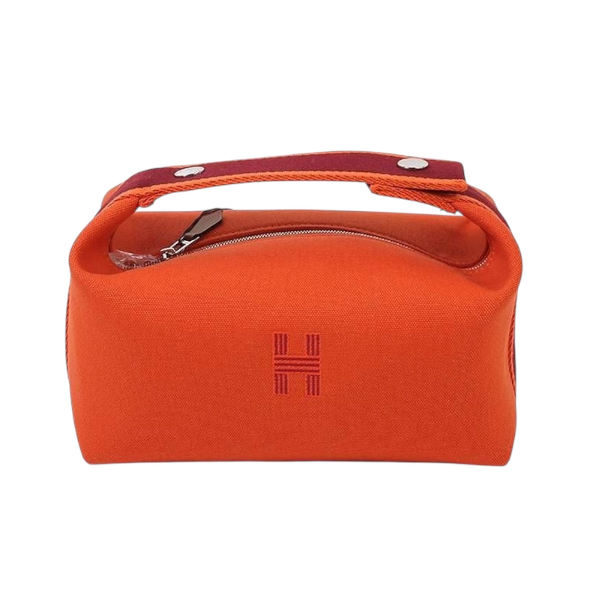 Hermes Orange Canvas Bride-a-Brac PM Hand Bag Pouch
