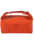 Hermes Orange Canvas Bride-a-Brac PM Hand Bag Pouch