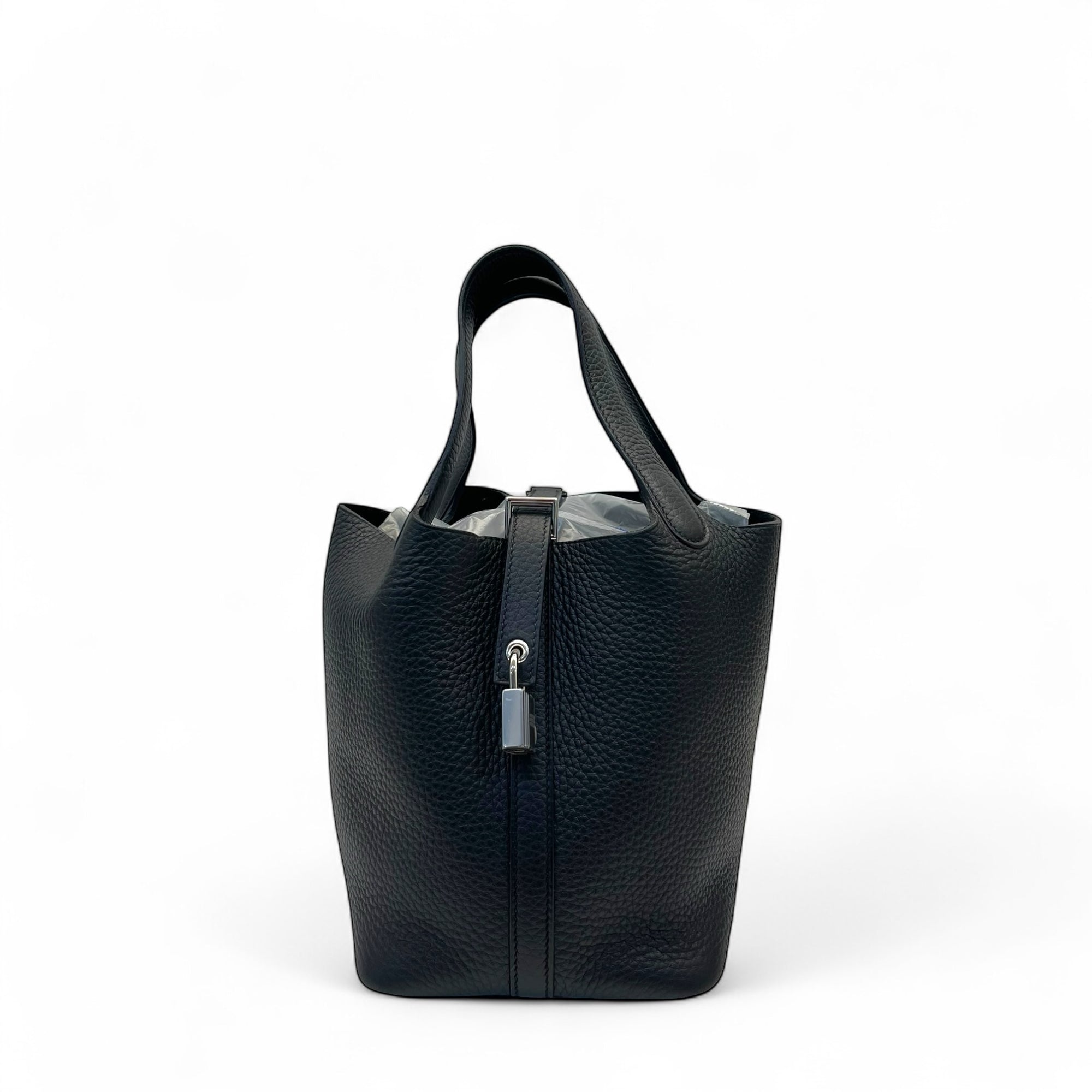 Hermes Picotin Lock 18 Black Clemence Palladium Hardware