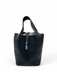 Hermes Picotin Lock 18 Black Clemence Palladium Hardware