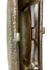 Jimmy Choo Gold Glitter Tube Clutch