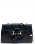 Gucci Black Guccissima Leather Emily Chain Shoulder Bag
