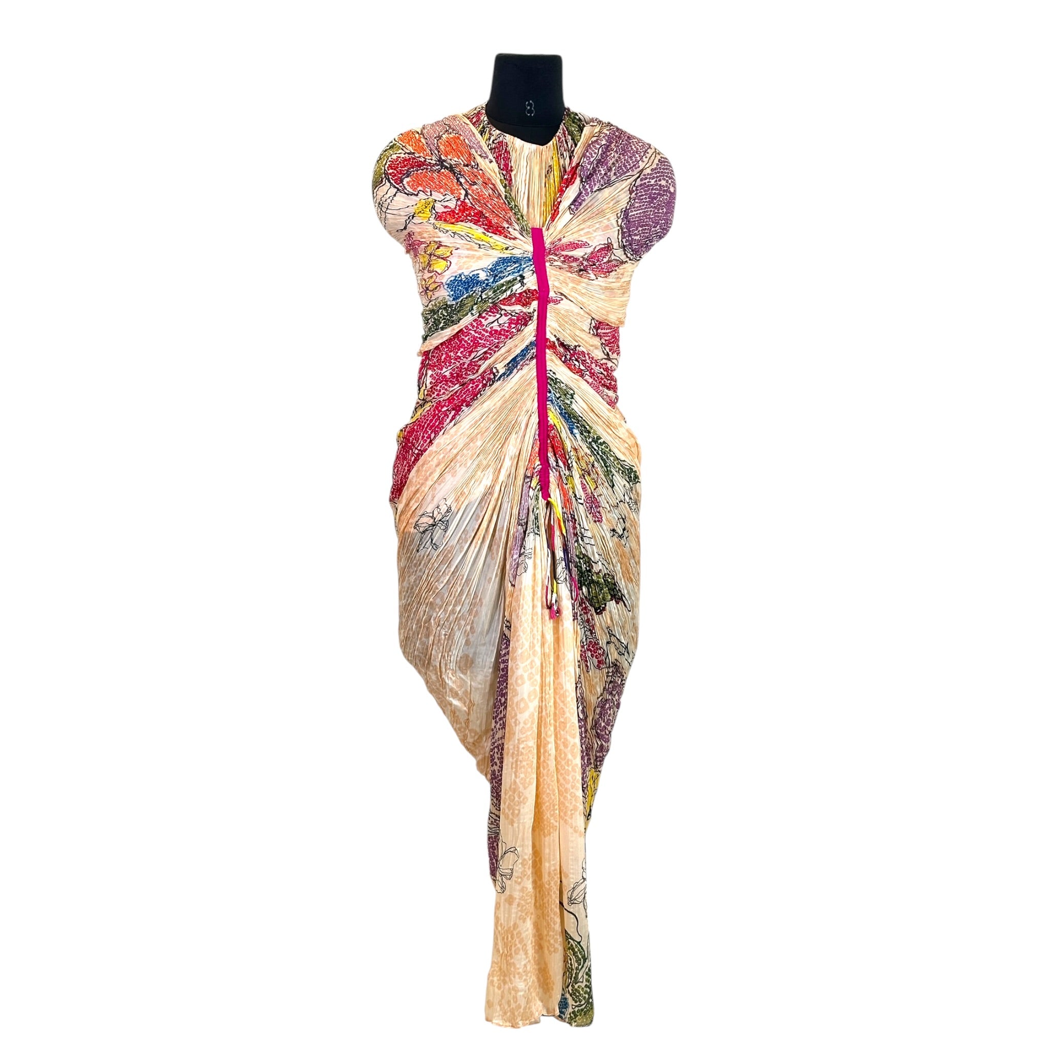 Saaksha Kinni Dress Peach Saree Dress