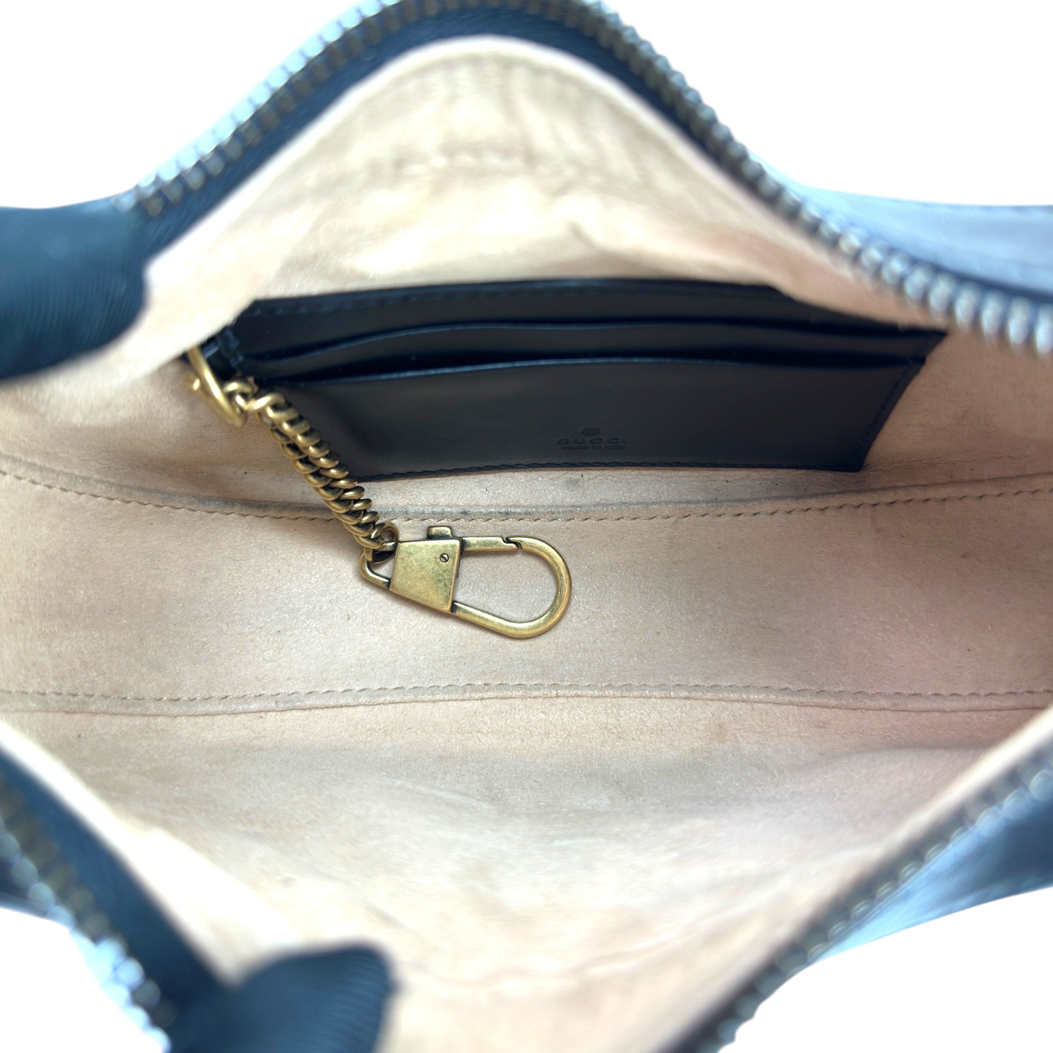 Gucci GG Marmont Shoulder Bag Mini Black Matelassé Chevron