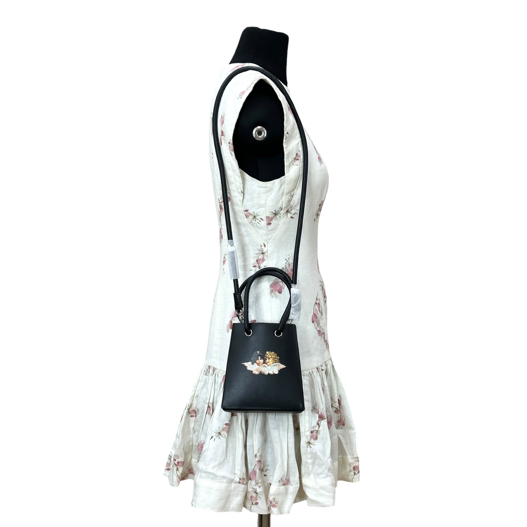 Fiorucci Mini Handbag Black Apple Leather