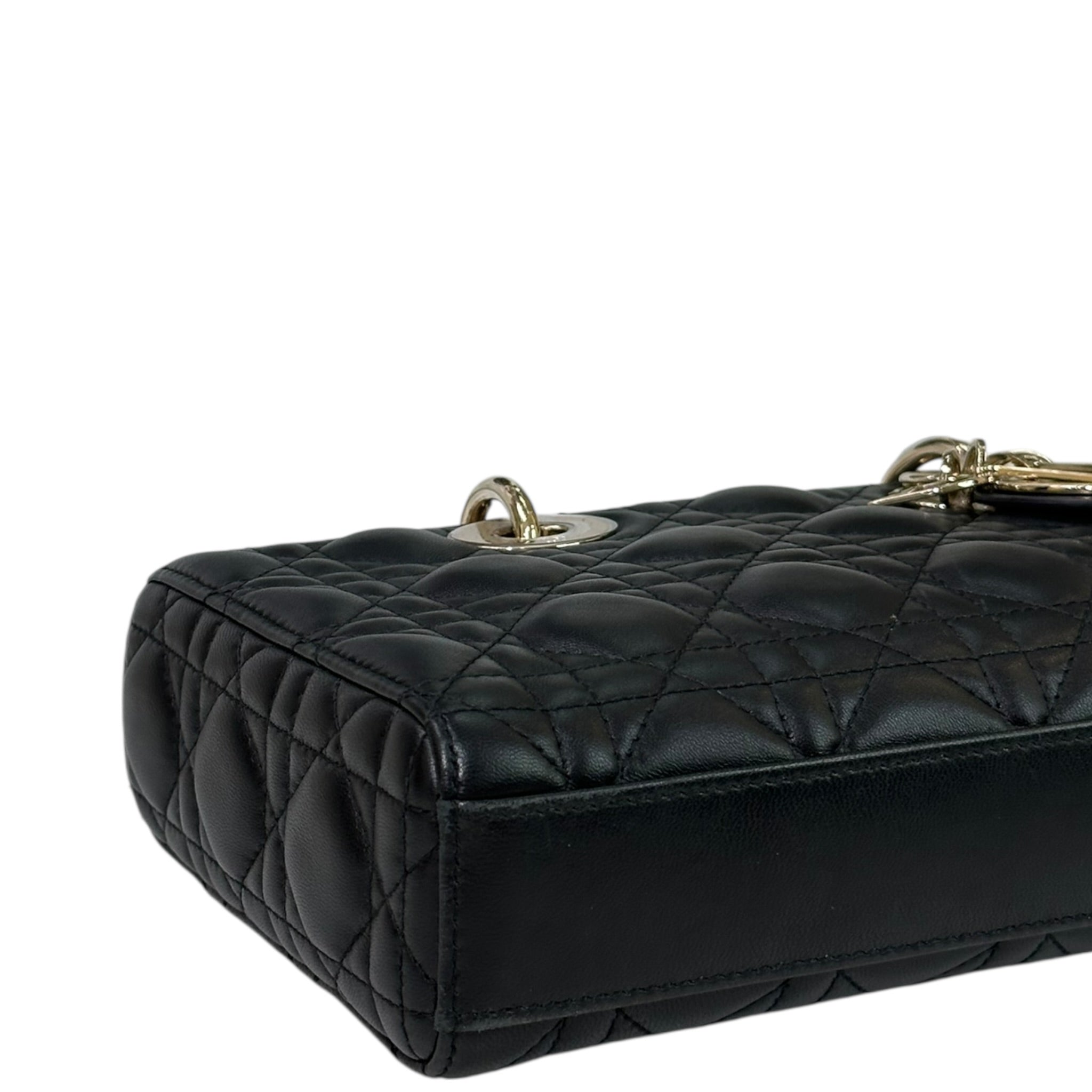 Dior Lady D-Joy Medium Black Cannage Lambskin