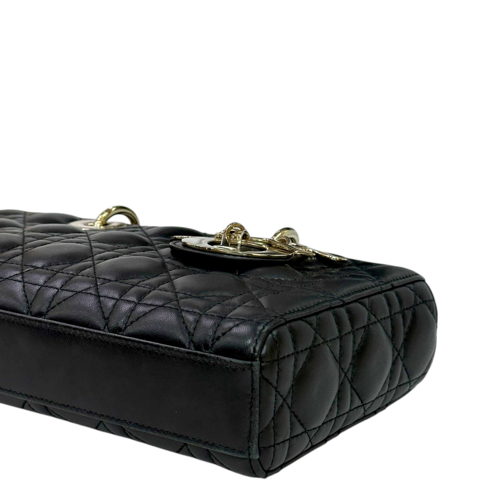 Dior Lady D-Joy Medium Black Cannage Lambskin