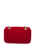 Gucci GG Marmont Mini Flap Bag Red Matelassé Velvet