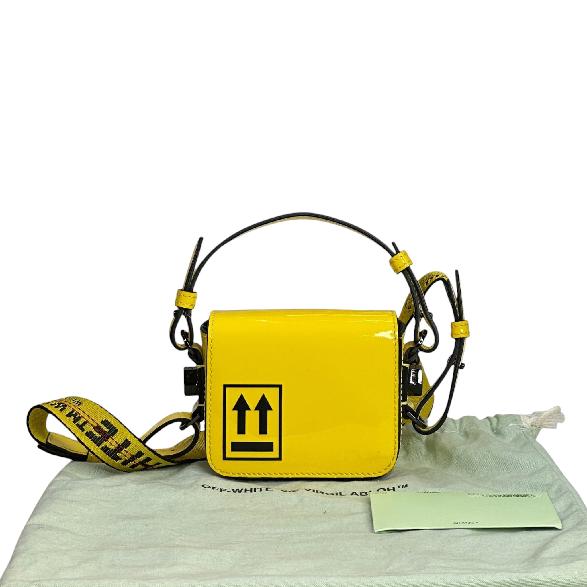 Off White Baby Binder Clip Bag