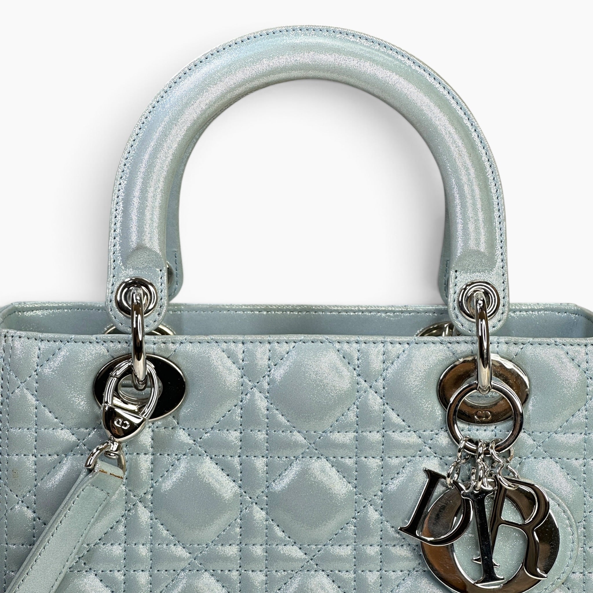 Lady Dior Cannage Medium Placid Blue Lamb Skin Bag