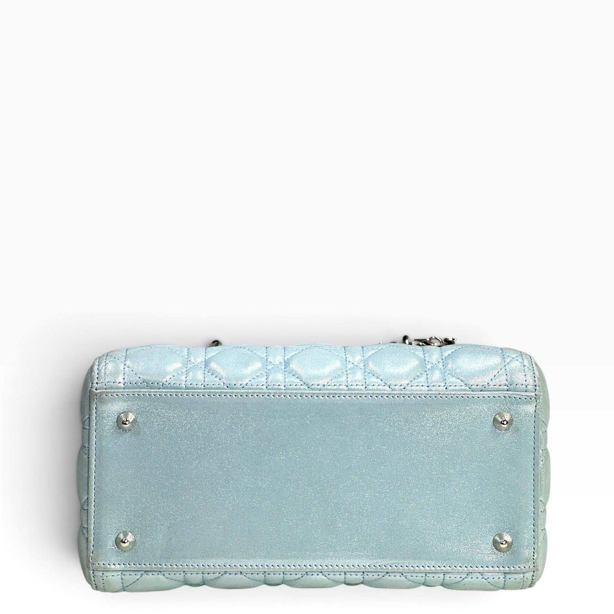 Lady Dior Cannage Medium Placid Blue Lamb Skin Bag