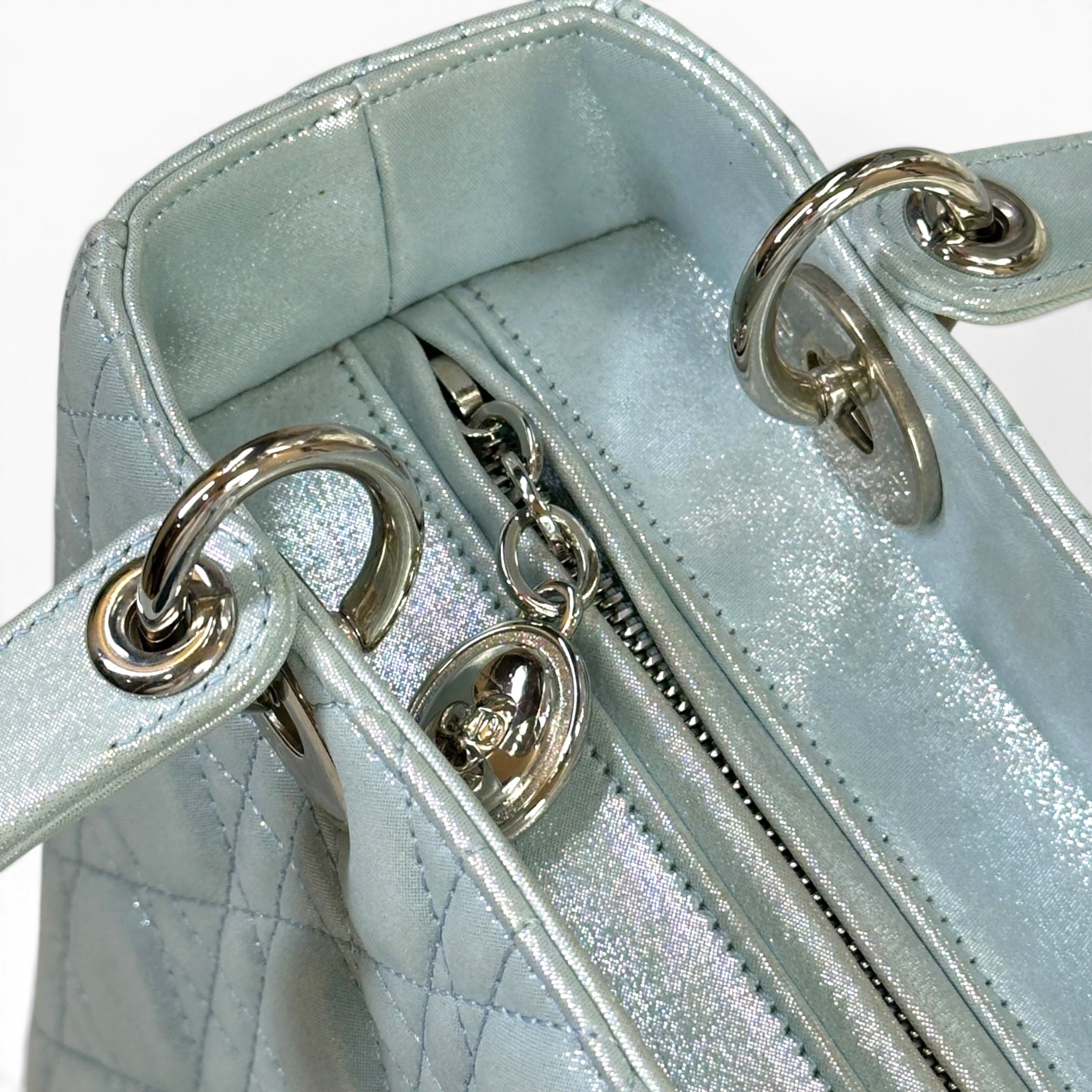 Lady Dior Cannage Medium Placid Blue Lamb Skin Bag