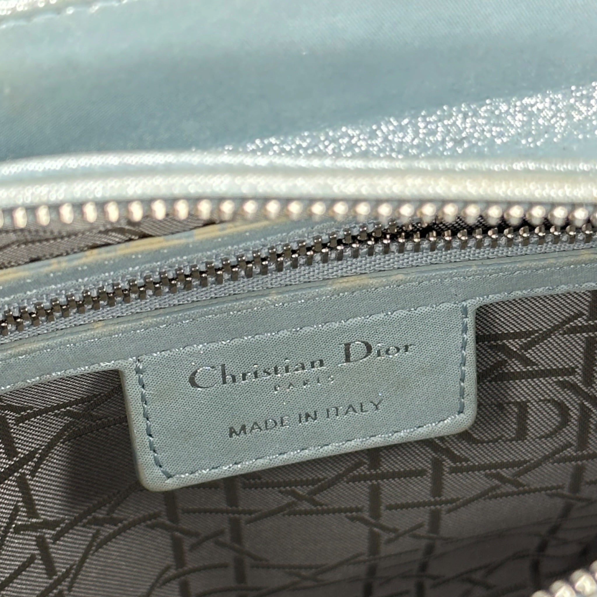 Lady Dior Cannage Medium Placid Blue Lamb Skin Bag