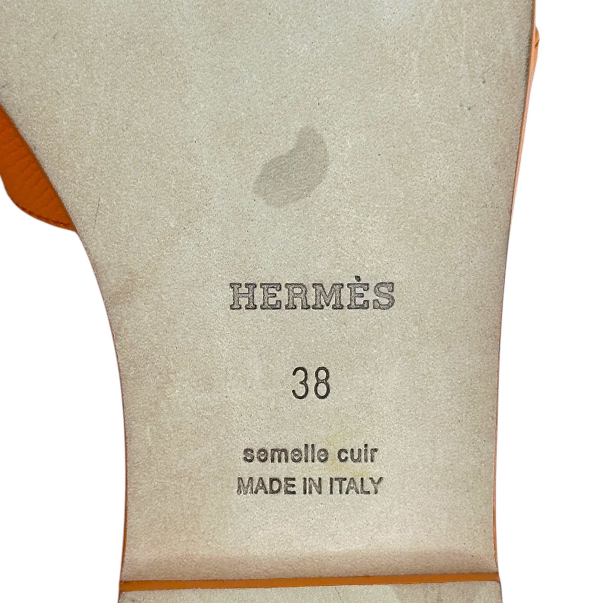 Hermes Oran Size EU 38 Orange Sunset