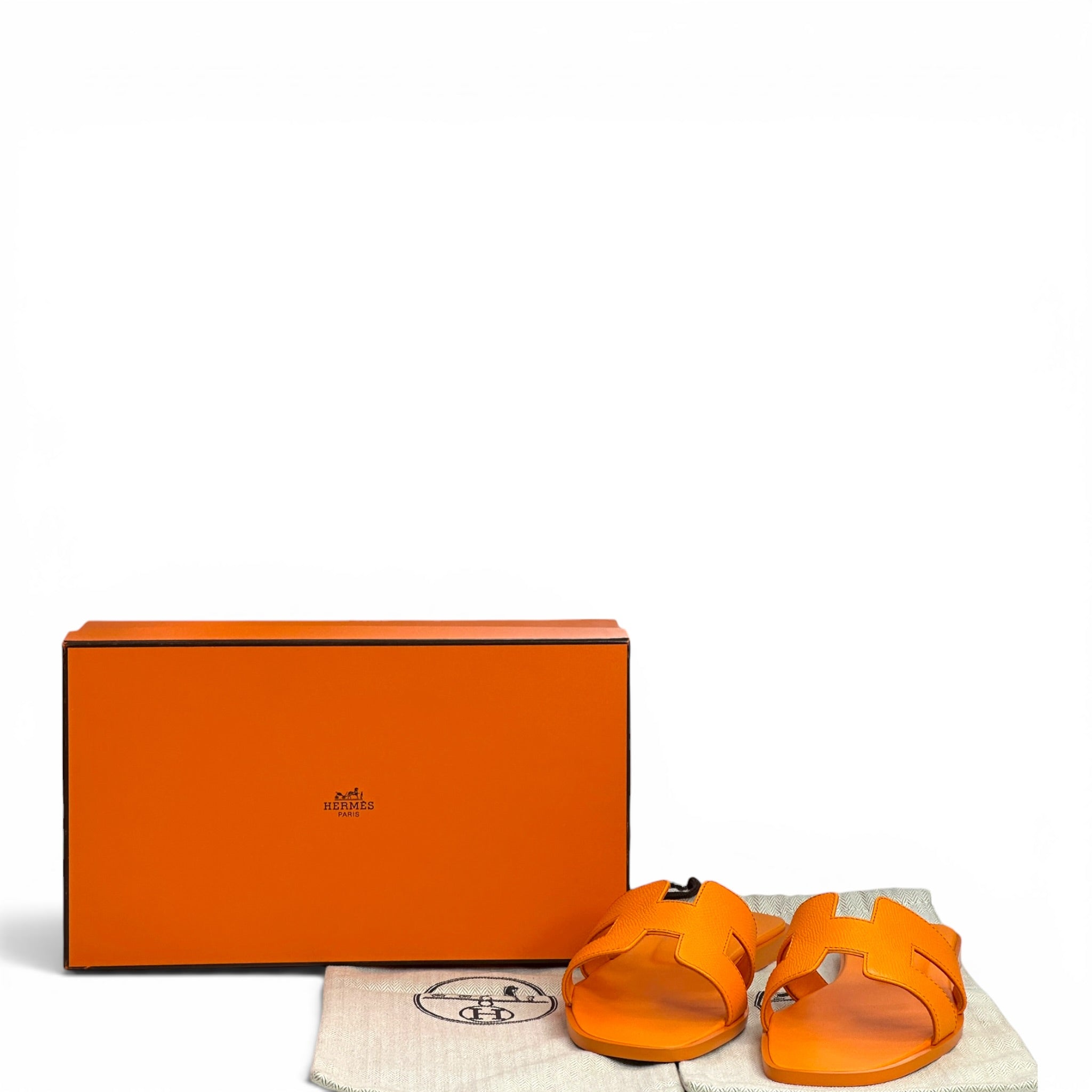 Hermes Oran Size EU 38 Orange Sunset