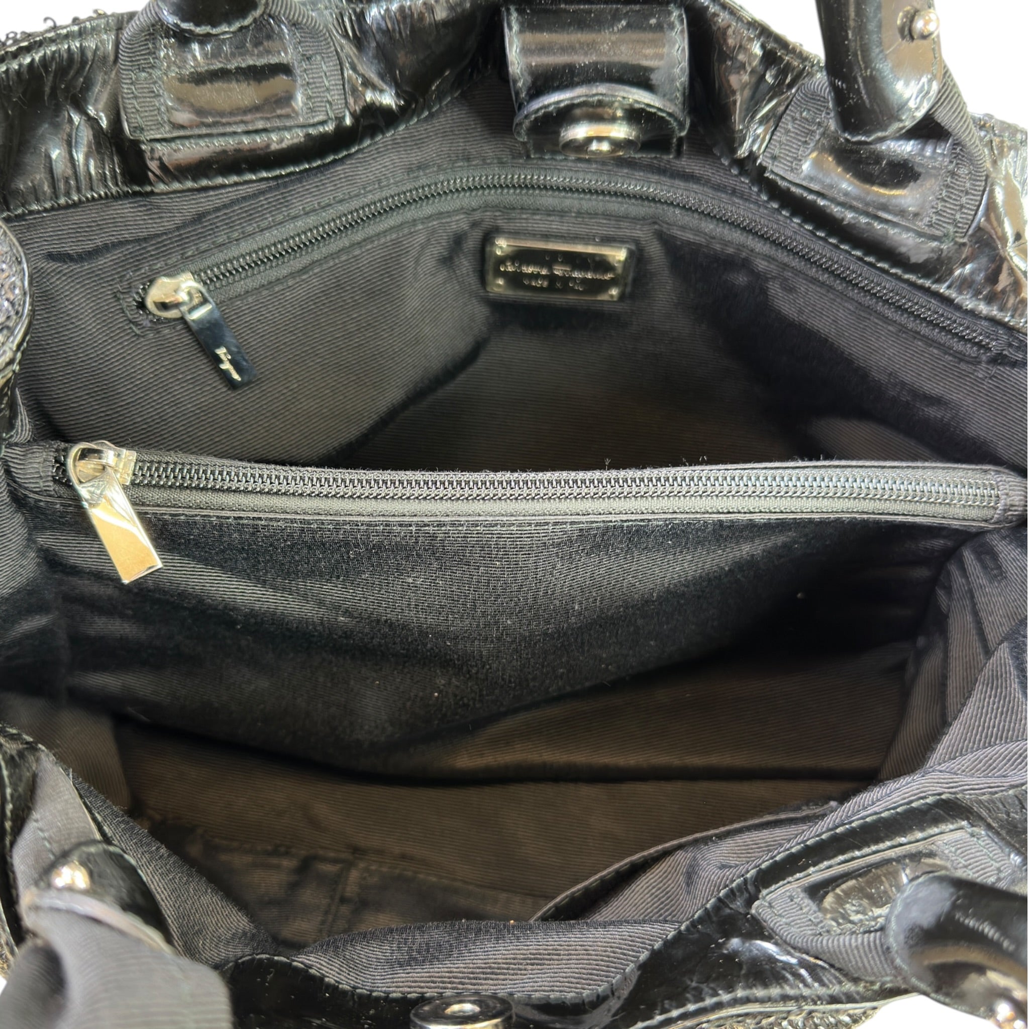 Salvatore Ferragamo Vara Bow Top Handle Bag Black