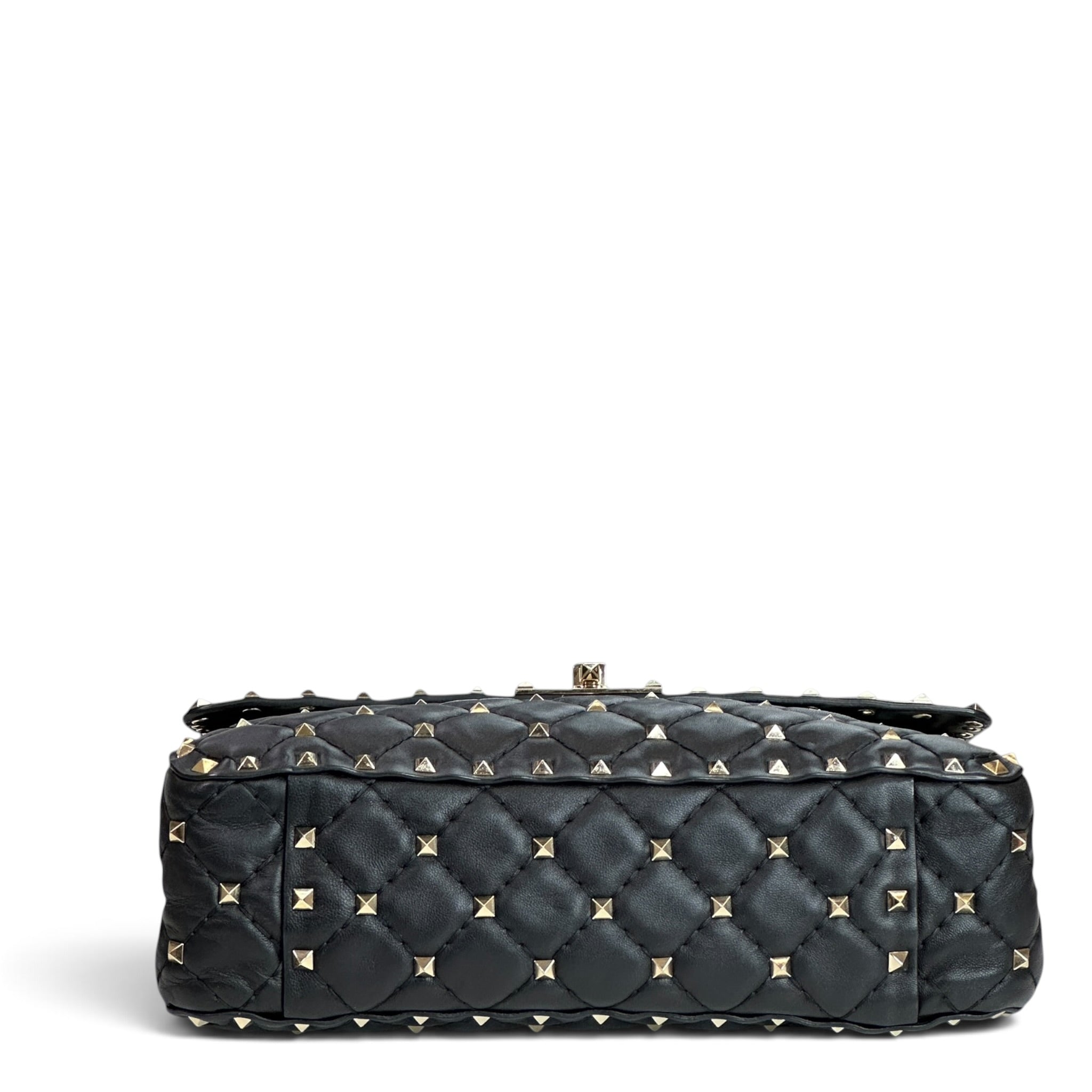 Valentino Garavani Rockstud Spike Medium Black Shoulder Bag