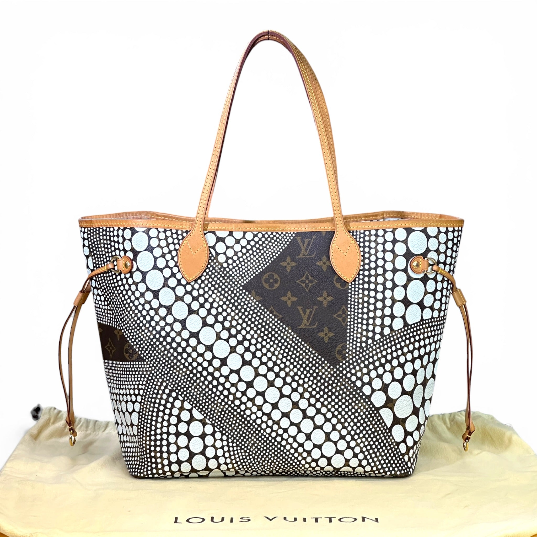 Louis Vuitton Neverfull MM Monogram Yayoi Kusama Wave Canvas