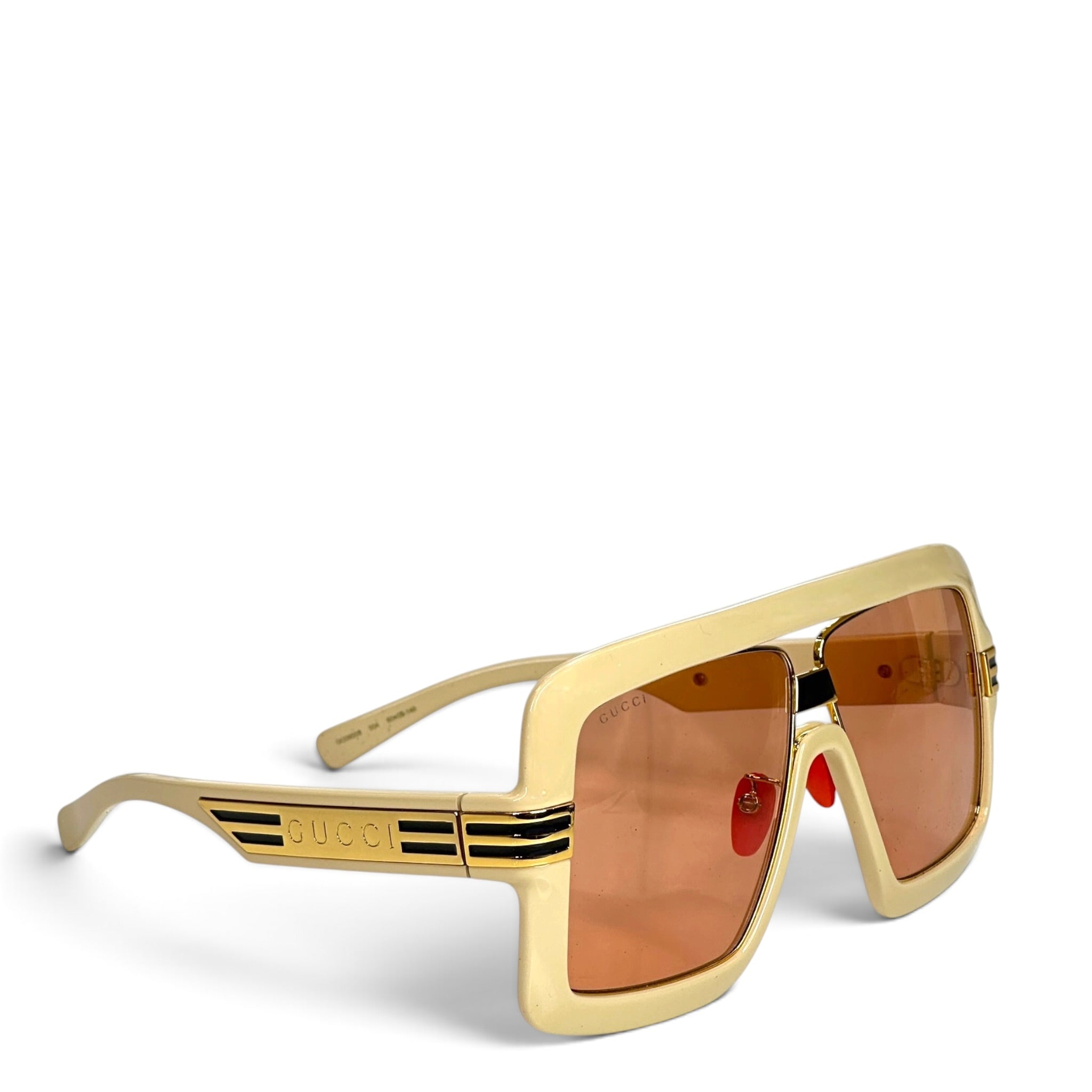 Gucci Cream Sqaure Frame Sunglasses Model no: GG900s