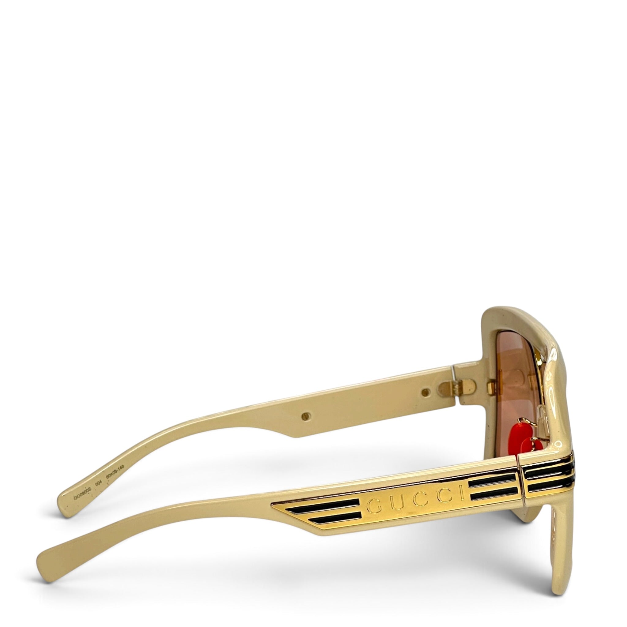 Gucci Cream Sqaure Frame Sunglasses Model no: GG900s