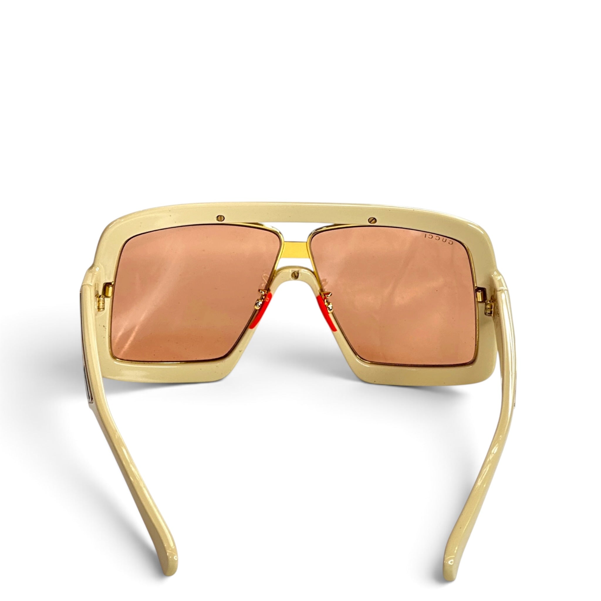 Gucci Cream Sqaure Frame Sunglasses Model no: GG900s