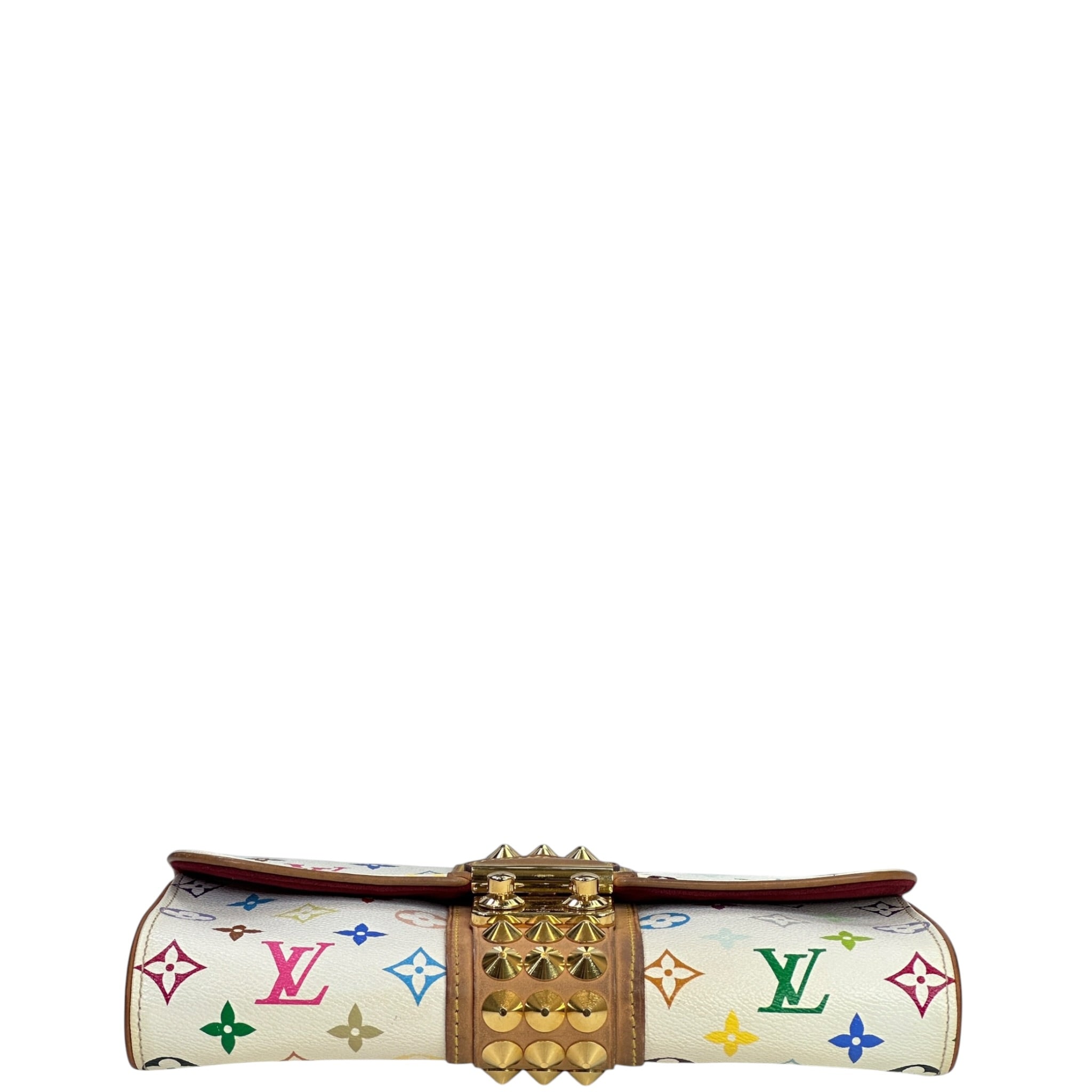 Louis Vuitton X Takashi Murakami Courtney White Monogram Multicolour Clutch