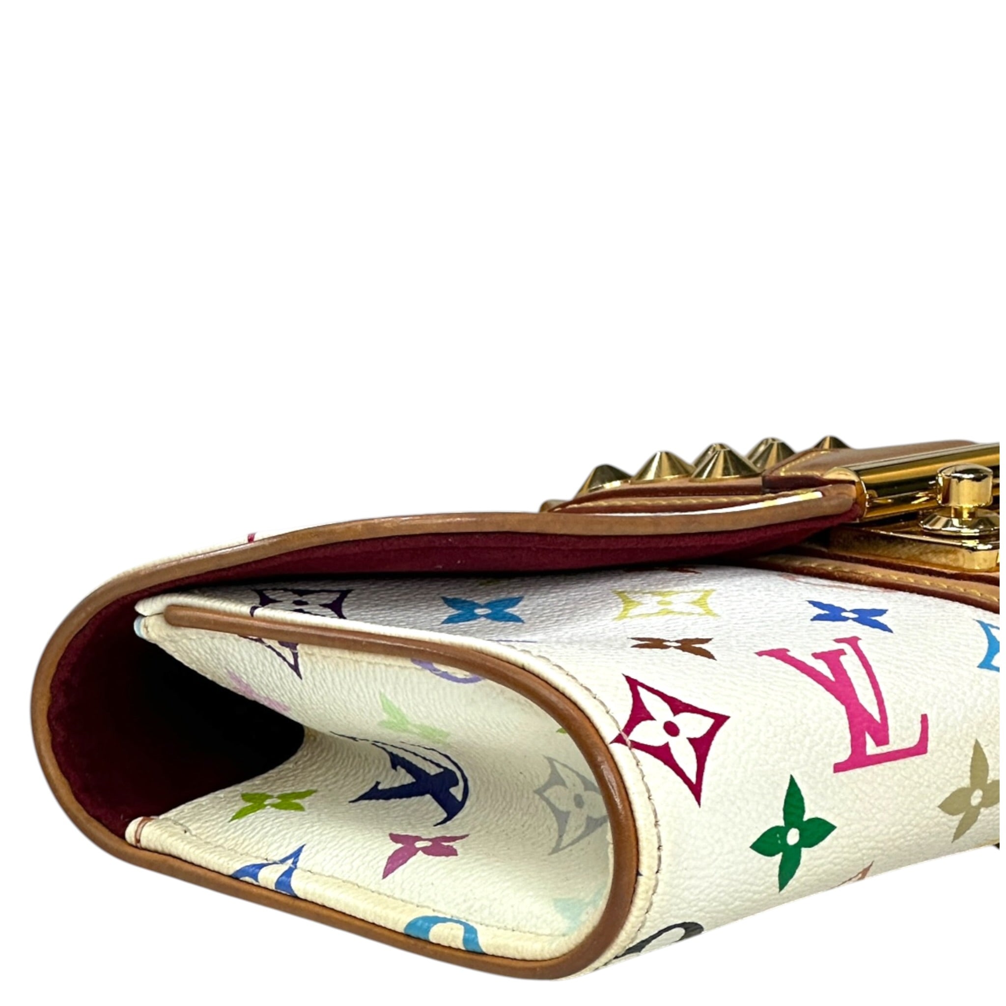 Louis Vuitton X Takashi Murakami Courtney White Monogram Multicolour Clutch