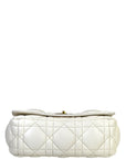 Christian Dior Caro Bag White Cannage Calfskin Leather