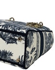 Christian Dior Lady D-Lite Bag Medium Toile de Jouy Blue White Canvas