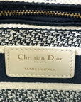 Christian Dior Lady D-Lite Bag Medium Toile de Jouy Blue White Canvas