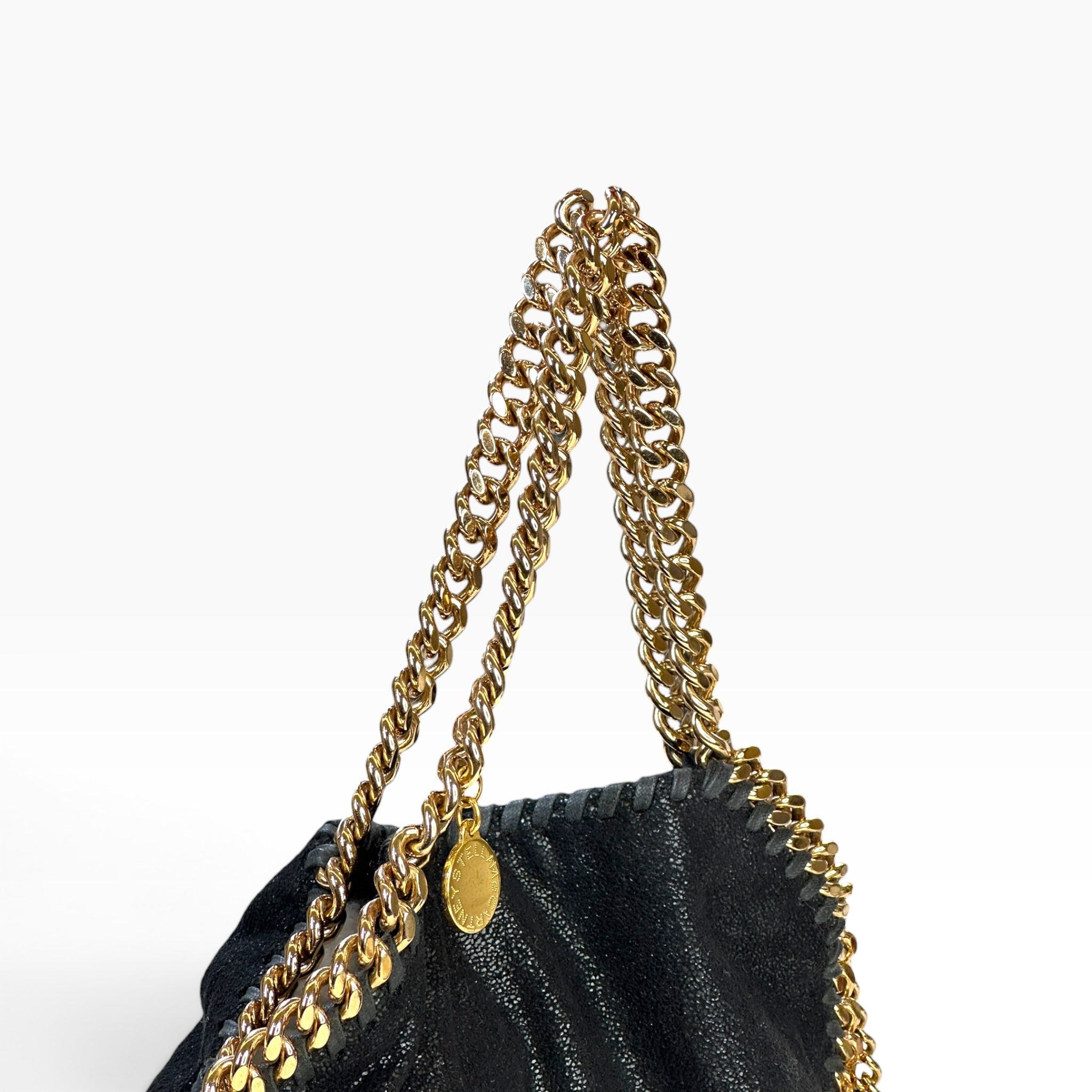 Stella Mccartney Falabella Shaggy Mini black leather Tote Bag